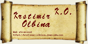 Krstimir Olbina vizit kartica